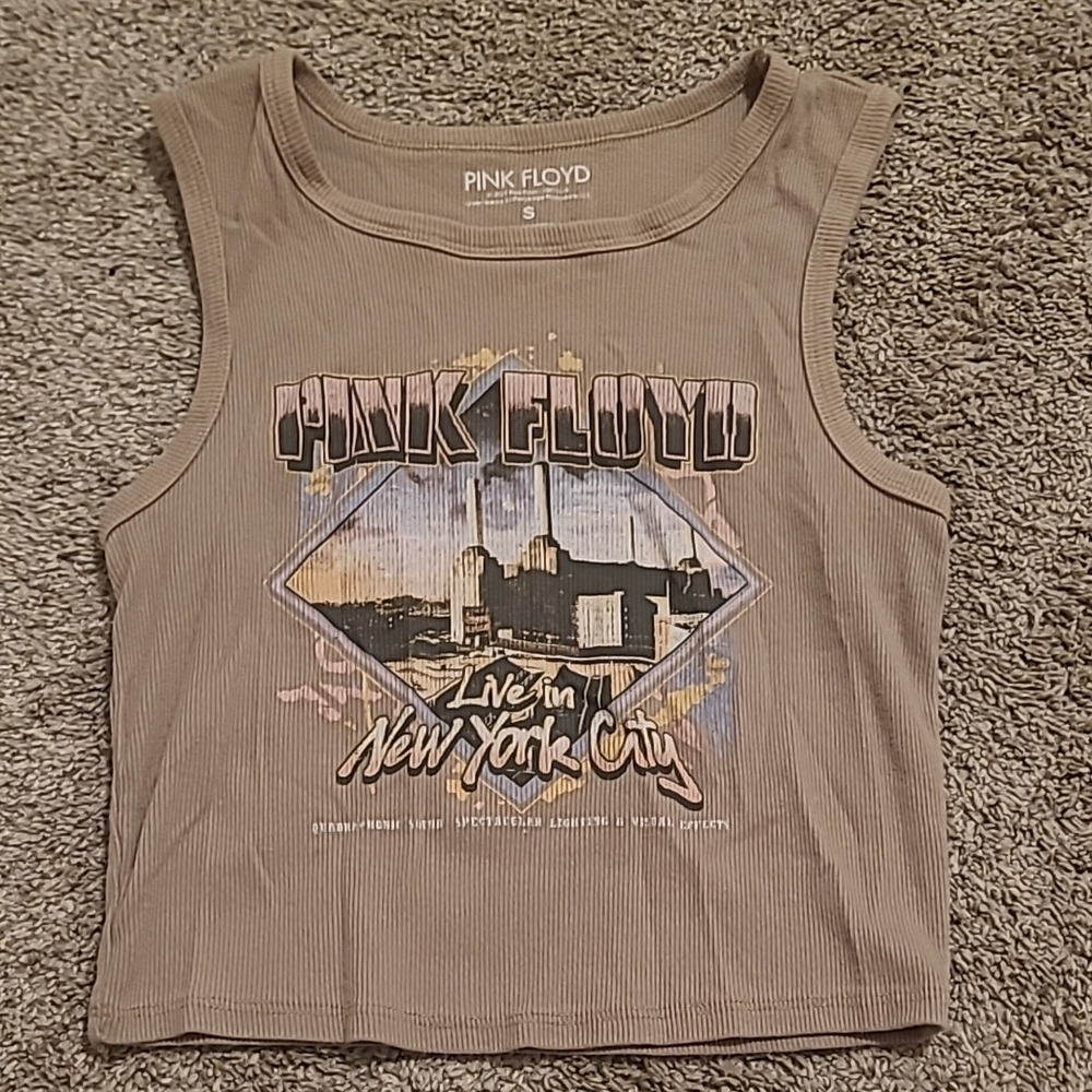 Pink Floyd Brown Tank Top with Graphic Print